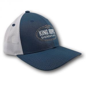 Kings Saddlery King Ropes Cyan Blue Imperial Hat with White Mesh